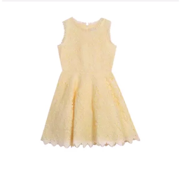 Rare Editions toddler girl Crochet Lace yellow Dress, 3T - Picture 1 of 4